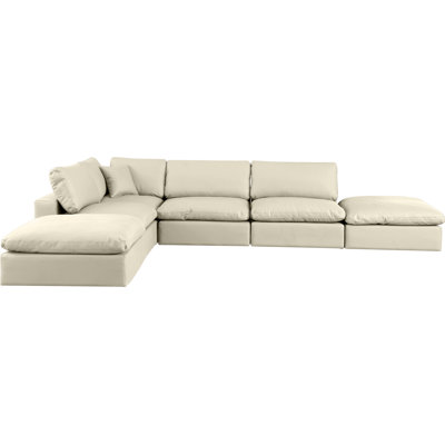 Hulon 160'' Faux Leather Modular Sofa