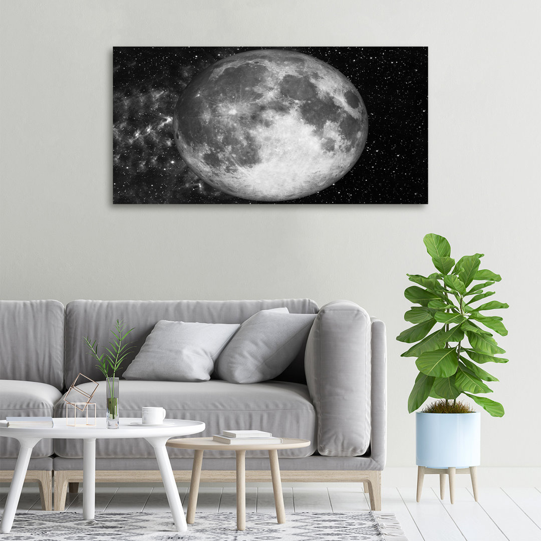 Mond - Kunstdrucke auf Leinwand - Wrapped Canvas