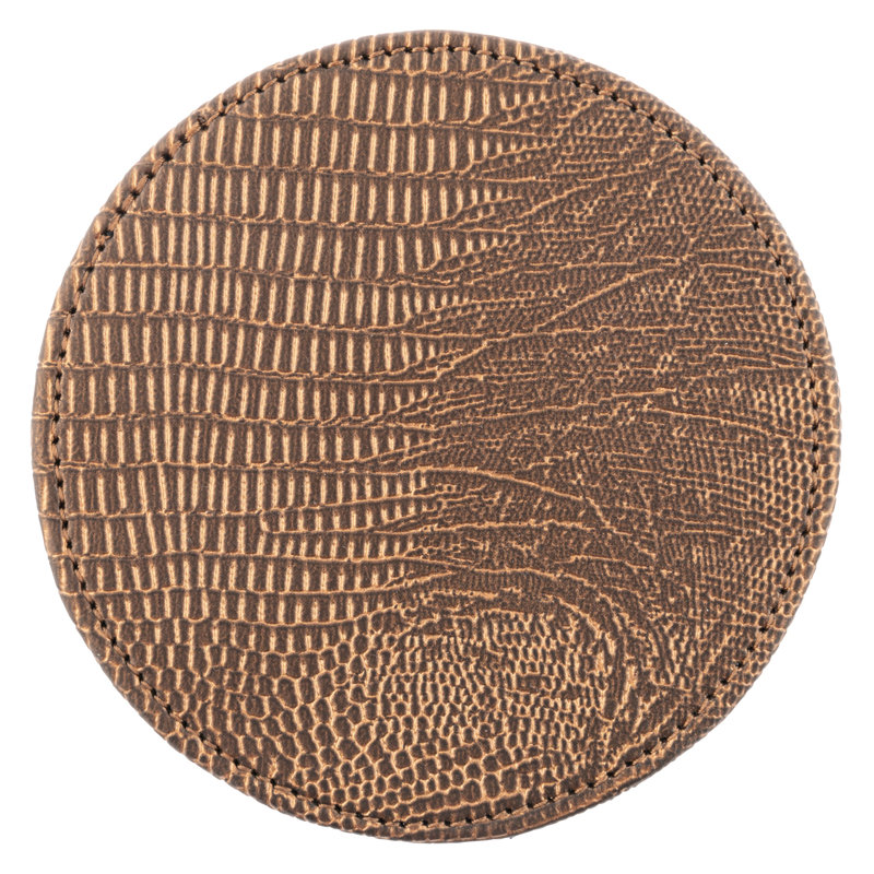 Sous-verres en similicuir avec support - Bronze
