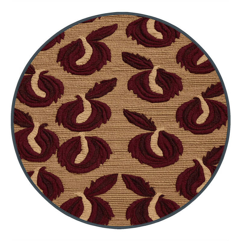 Washable Mayhaw Fruits Area Rug, Square 4'