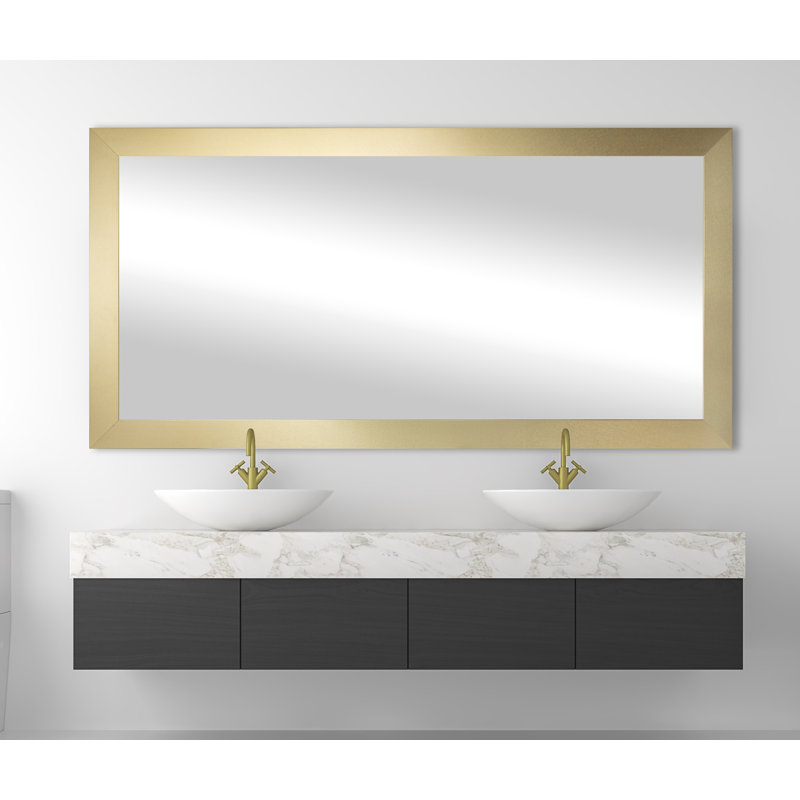 Miroir de salle de bain/coiffeuse Wesleyville, H 38,5 po x l 71,5 po