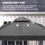 Parasol d'extérieur 10 pi x 10 pi, gris foncé