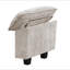 Causeuse de style moderne moelleux, tissu de chenille taupe, tissu d'ameublement de salon contemporain, 1 pièce, contreplaqué durable