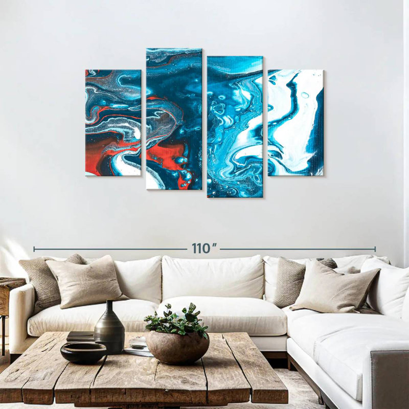Avery Abstract Marble Flow, 48" H x 75" W