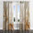 Aviyah - Champagne Grommet Curtain - Room Darkening Abstract Curtain - 1 Panel-503959584-503511319