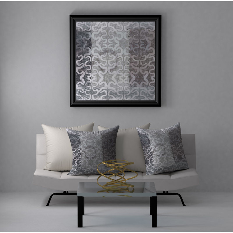 Abstract Reversible Throw Pillow, 24" x 24"