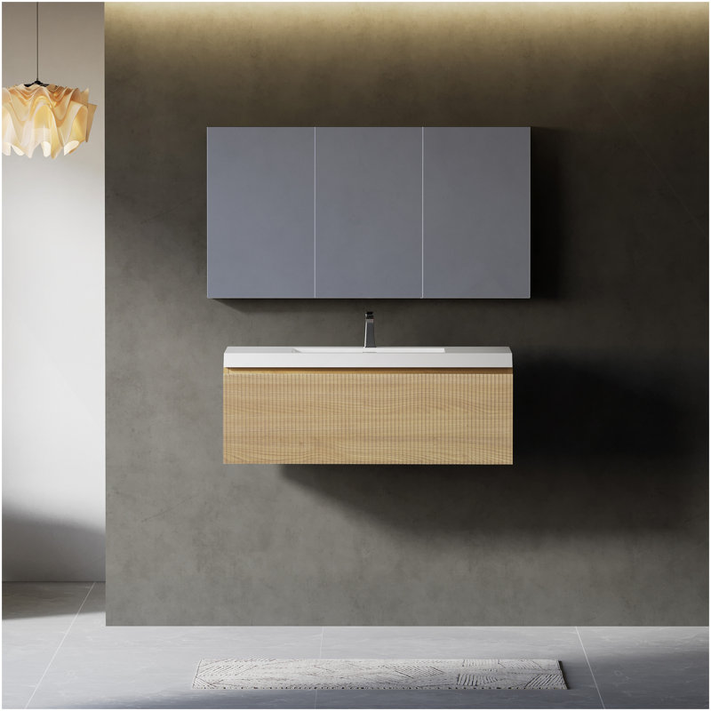 Meuble-lavabo de salle de bain flottant 36 po avec lavabo 36 po, 36"