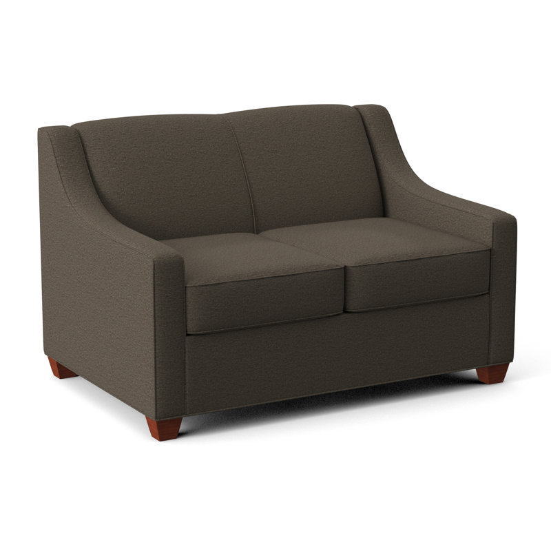 Phillips 52" Square Arm Sofa Bed with Reversible Cushions, BM Cherry, Elliot Caribou