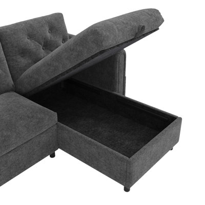 4 Seater Velvet Sofa & Chaise