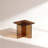 Modern Square Clear Tempered Glass Side Table with Cross Base and Minimalist Design-1180073906