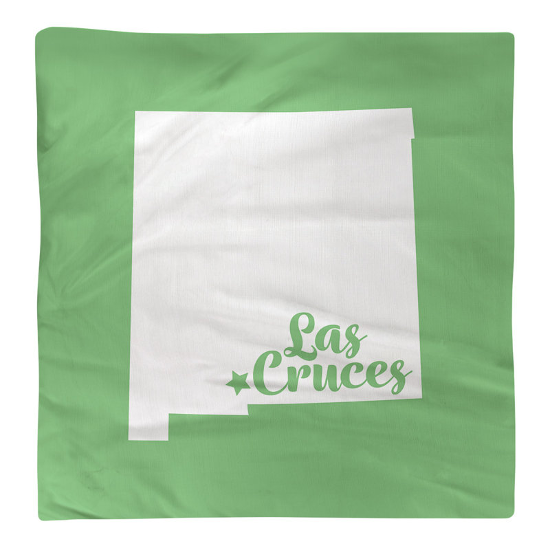 Cotton, Polyester Cities & Maps Square Napkin, Green, 22" W x 22" D, Cotton