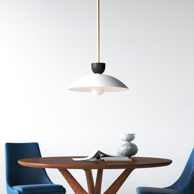 Viera 1 - Light Single Pendant, Aged Brass, 10" H x 19.75" W x 19.75" D