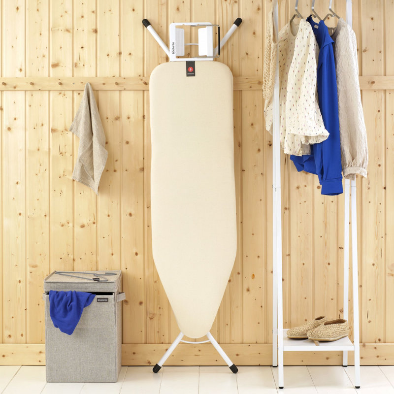 Brabantia Size B Medium Ironing Board with Steam Iron Rest, Ecru
