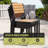10-Person Aluminum Outdoor Dining Set With Umbrella Hole And Stackable Chairs-1678673684
