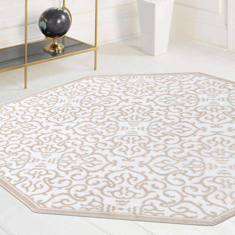 Tapis oriental analogique Analise, Octogone 7 pi 10 po x 7 pi 10 po