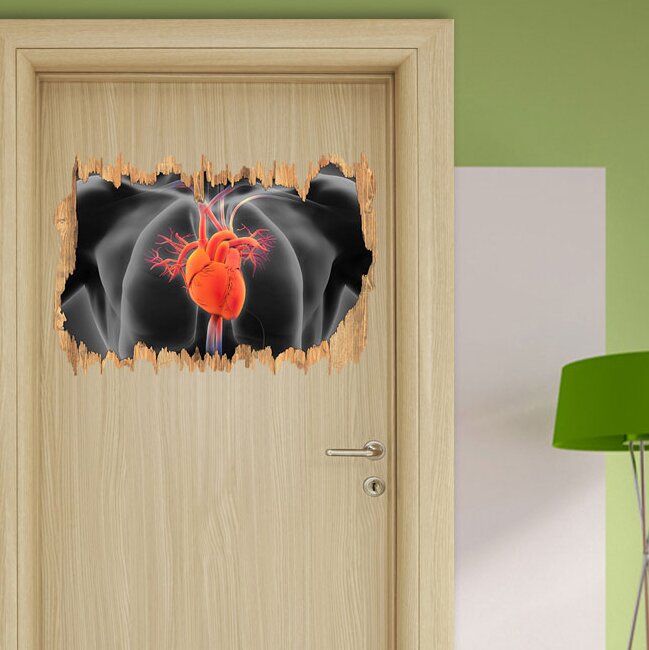 Human Heart Circuit Wandaufkleber