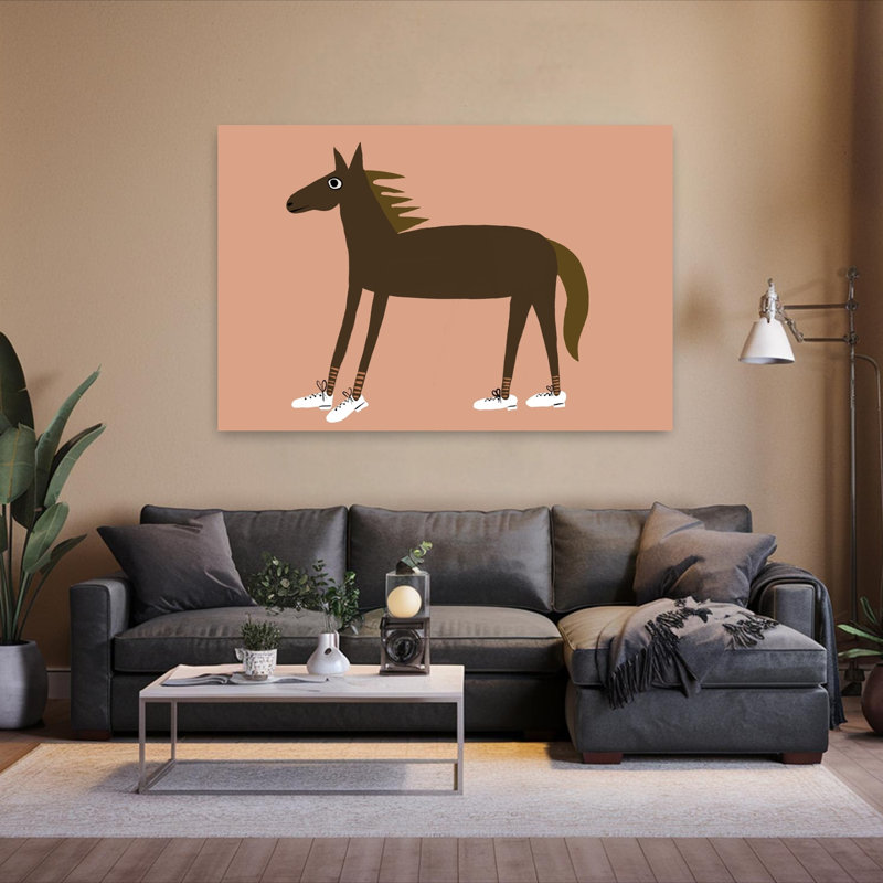 Cheval, espadrilles modernes, art mural cheval