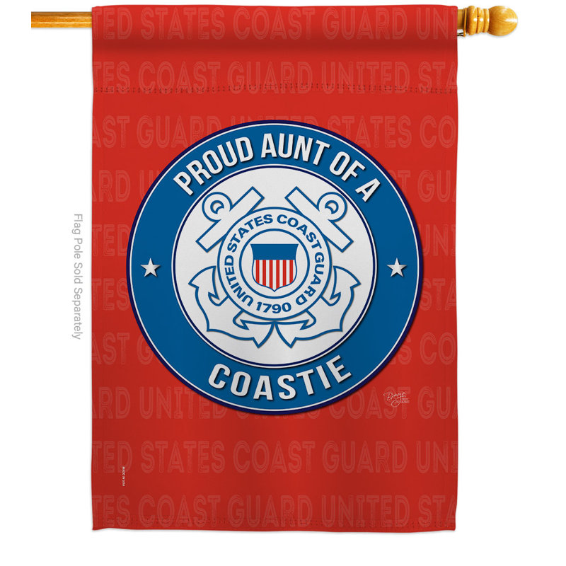 Drapeau de jardin en polyester Proud Aunt Coastie, H 40 po x l 28 po