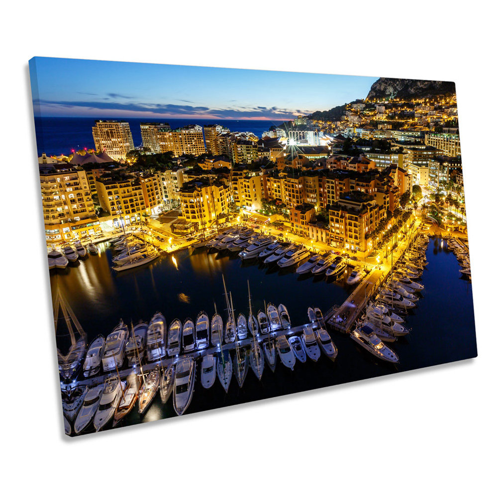 French Riviera Mediterranean CANVAS WALL ART Picture Print