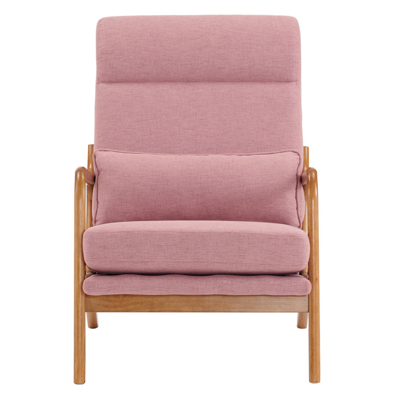 Fauteuil de 25,6 po de large Mamye, Pink Linen
