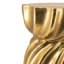 14X14x18.7" Gold Magnesium Accent Stool With Sculptural Swirl Design, Contemporary Side Table, Decorative Display Stand, Or Extra Seating Option