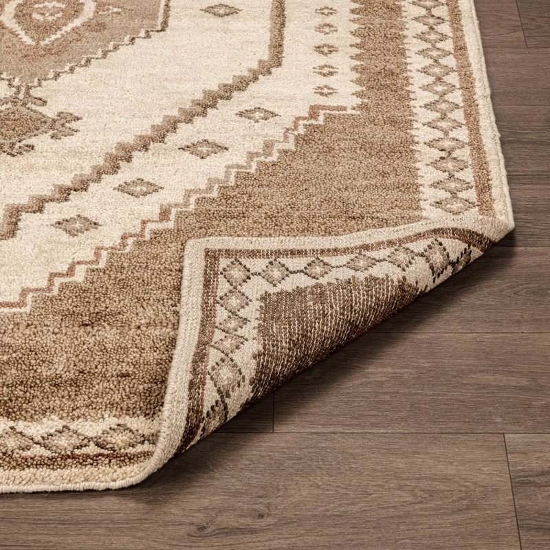 Luxor Handknotted Wool Blend Accent Rug, Rectangle 8' x 10'