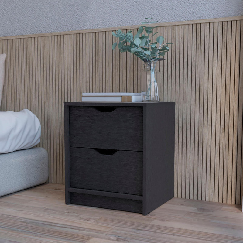 Table de chevet moderne et minimaliste, Noir