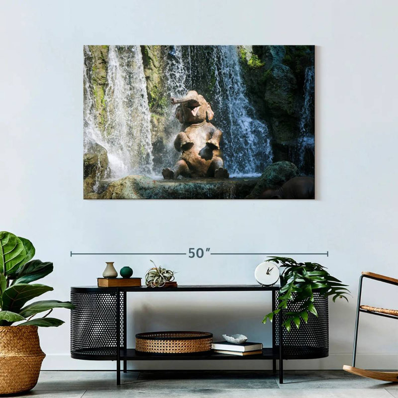 Elephant Bath Time, 30" H x 45" W