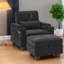Fauteuils inclinables réglables avec rangement et port USB, design noir moderne