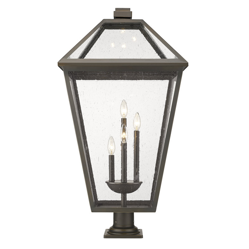 Luminaire d'extérieur 4 lumières Geers, Bronze huilé, Semé