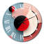 Horloge murale géométrique «Happy Flowers of Rhythmin» rose et bleu III-227498517