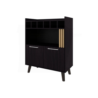 Wengue Bar Cabinet – Wine Storage & Display by Latitude Run