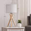 Lampe de table moderne à trépied 17,5 "avec pieds en bois naturel-658952434-658952432