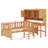 Multifunctional Wood Platform Bed With Bookshelf At The Head Of The Bed, Built-In Desk And Matching Chair