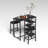 Dining Table Set with Storage Shelves