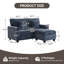Canapé d'angle modulaire en forme de L avec pouf-979700301