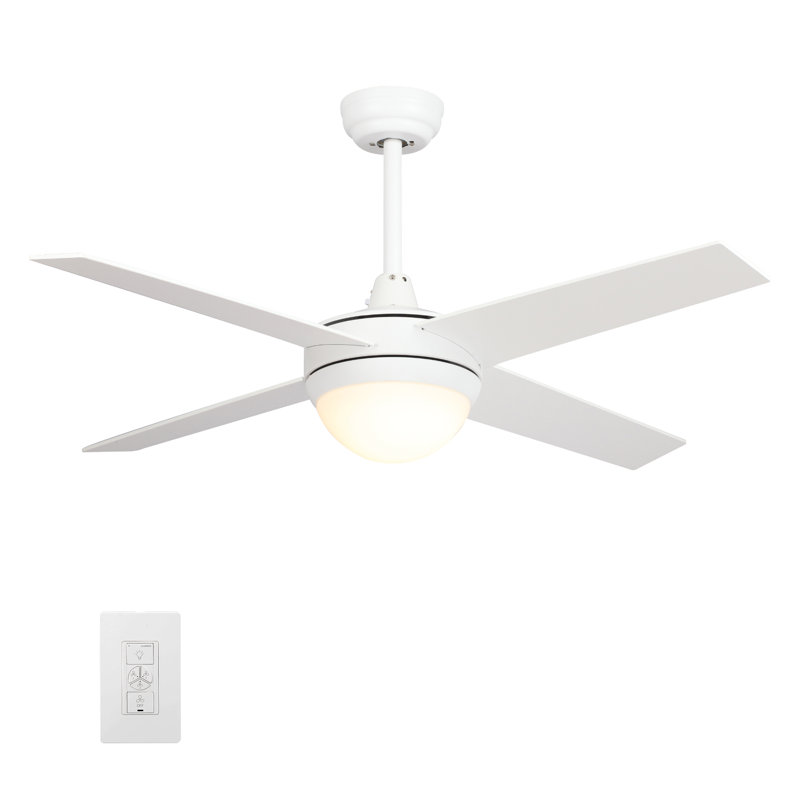 Ventilateur de plafond intelligent de 52 po avec commande murale, ensemble d'éclairage, fonctionne avec l'assistant Google et Amazon Alexa, raccourci Siri.