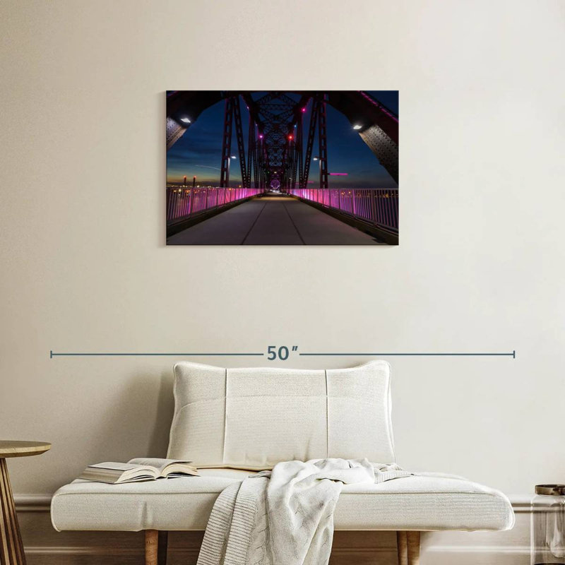 Pont R camion Big Four la nuit, H 20 po x l 30 po