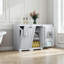 Armoire de buanderie autoportante avec panier inclinable et tablette réglable - Organisateur de rangement blanc pour salle de bain ou buanderie