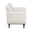 Ensemble de canapé de salon contemporain 2 pièces canapé en tissu beige capitonné et confortable avec pieds en bois massif-650607565