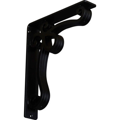 2"W x 10"D x 12"H Orleans Wrought Iron Bracket, (Triple center brace) (4-Pack)