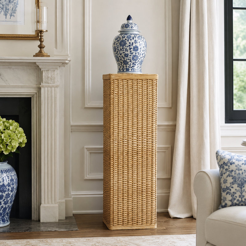 Square Wicker Pedestal