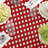 Square Tablecloth, 100% Cotton, 52X52", Baseballs Red