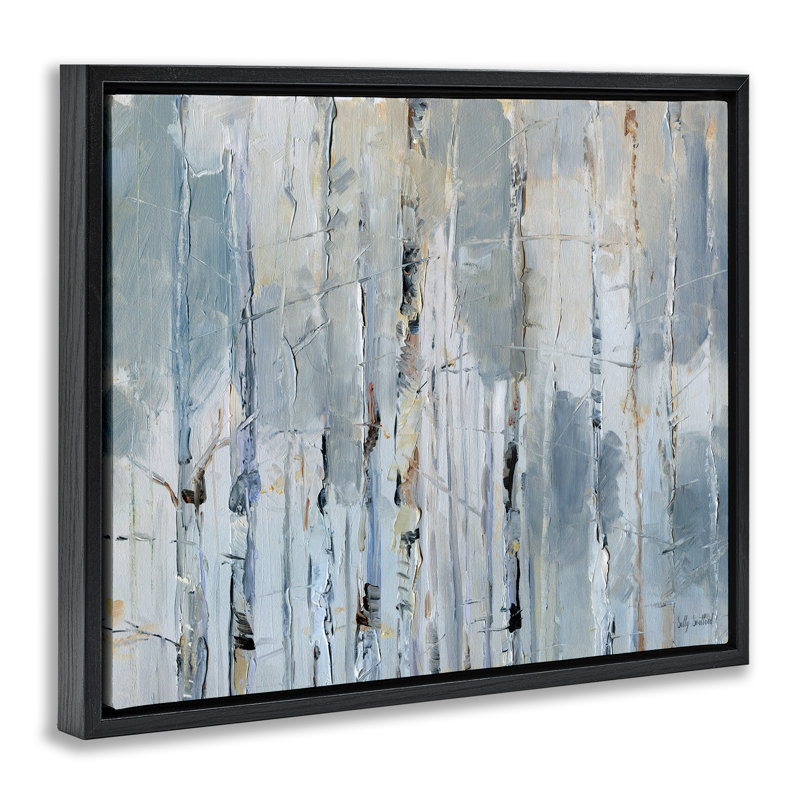 Linear Abstract, 17" H x 21" W, Jet Black Floater Frame