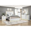 Mobilier de chambre à coucher contemporain à 1 tête de lit tapissier à finition contemporaine blanc glam Glam