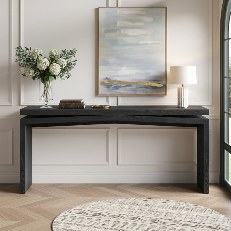 Console en bois, Noir