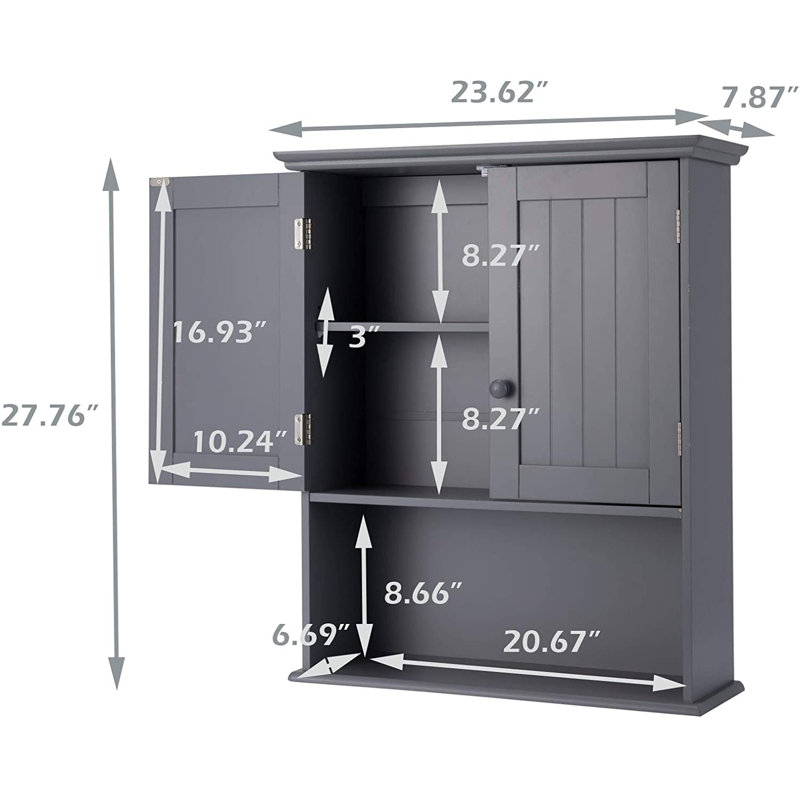 Armoire de salle de bain Jesilyn, gris