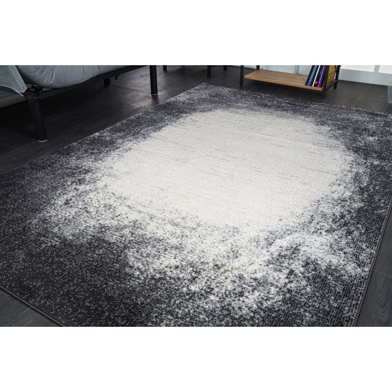 Tapis noir / beige Emele, Rectangle 7 pi 10 po x 10 pi 6 po