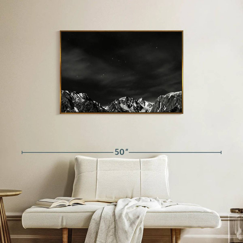 Starlit Sierra Nevada, Cadre flottant doré, 37 po x 25 po