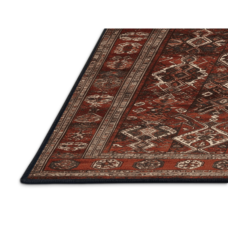 Tapis brun turc lavable à la machine